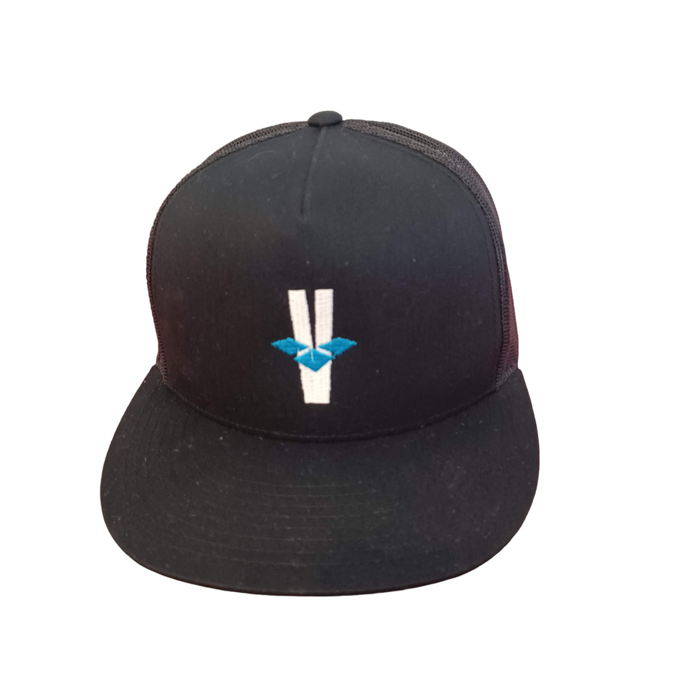 Yupoong The Classics Black Mesh Back Embroidered Snapback Trucker Men's Cap Hat